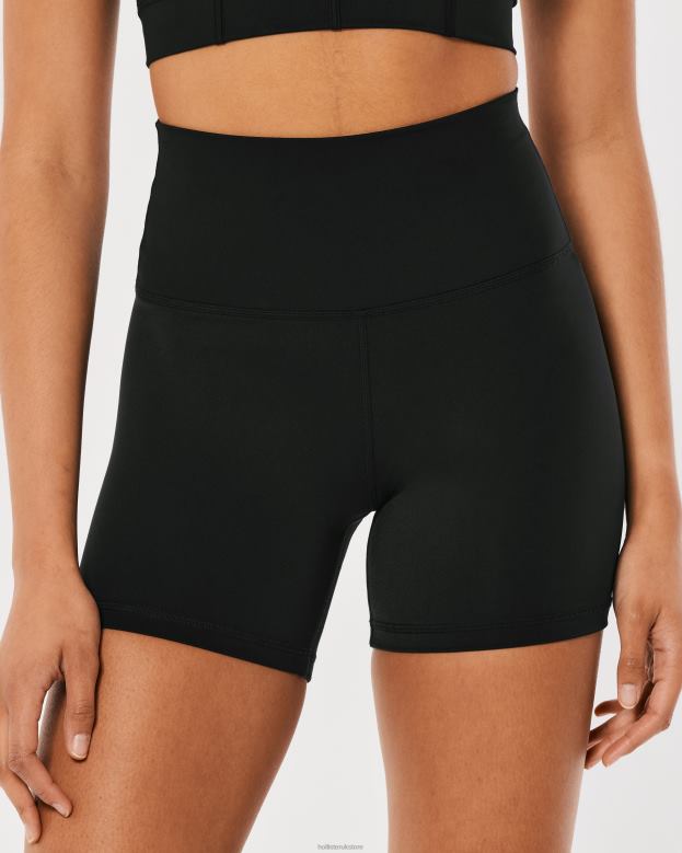 Bottoms Hollister Women Gilly Hicks Active Energize High-Rise Bike Shorts 5\\ 48820527 Black